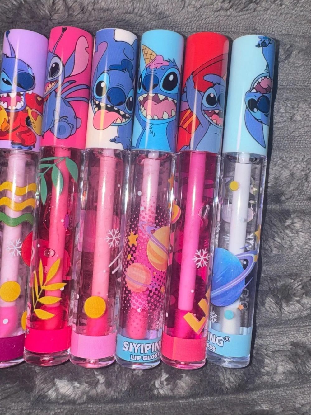 Disney Stitch SIYIPING Lip Gloss Set of 6 New No Box
